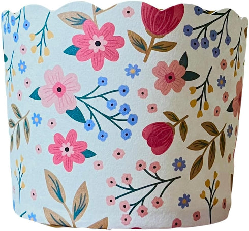 Paper Baking Cups, Greaseproof Disposable Cupcake Liners (Large Cups (50-Pack), Floral)