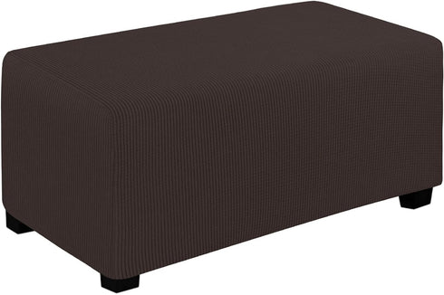 Easy-Going Stretch Ottoman Cover Folding Storage Stool Furniture Protector Soft Rectangle slipcover