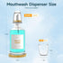 BTIFU Countertop 14oz/410ml Glass Mouthwash Dispenser for Bathroom Refillable Mouthwash Bottle with Stainless Steel
