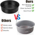 TeamFar Cake Pan Set, 4'' / 6''/ 8'' Round Baking Tier Pans, Non-Stick Coating Stainless Steel Core, Set of 3, Black