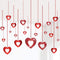 Valentine's Day Glitter Heart Swirl Hanging Decoration for Bridal Shower, Engagement, and Wedding Party