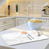 Marble Print Absorbent Dish Drying Mat for Kitchen Counter, Reversible Microfiber Drainer Mats, Large 18 x 24 inch