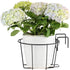 3Pack 10inch TreeLen Railing Planter Outdoor Balcony Hanging Baskets for Plants Fence Planters Metal Potted Stand