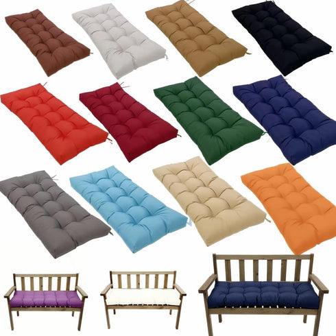 FLYSWUP 47.2x19.6) Indoor/Outdoor Bench Cushion, Garden Loveseat Cushion, Swing Seat Cushion,Thicken Patio Bench Soft