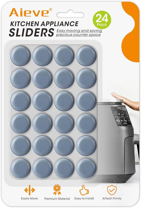 Aieve Appliance Slider, 24Pcs Small Appliance Sliders for Kitchen Appliances, Countertop Use