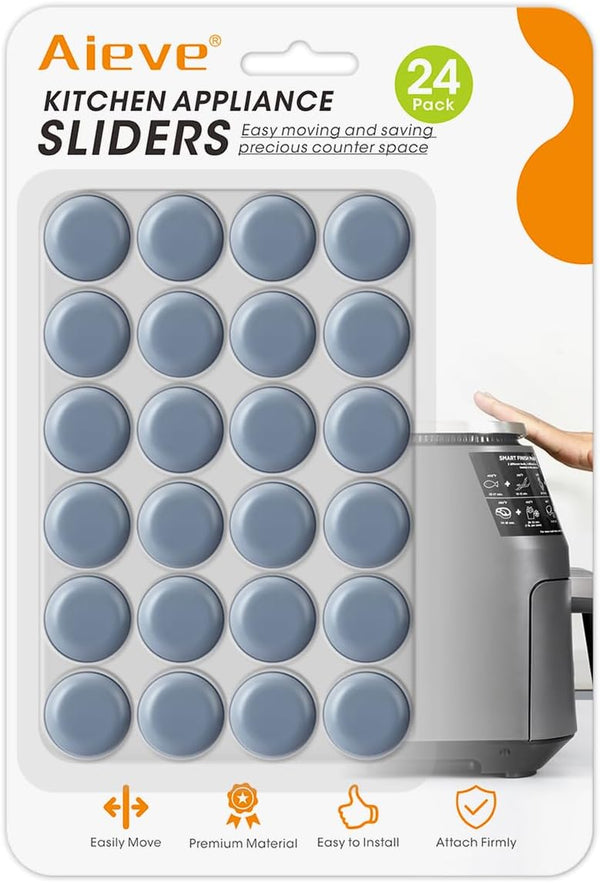 Aieve Appliance Slider, 24Pcs Small Appliance Sliders for Kitchen Appliances, Countertop Use