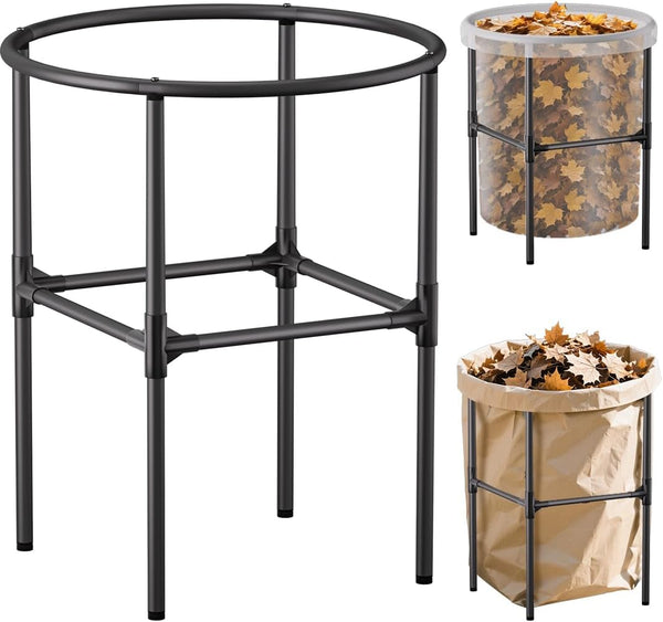 Tuohours Heavy-Duty Garden Trash Bag Holder 30-55 Gallon Outdoor Yard Waste Bag Stand