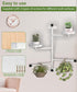 2-Tier 160 Window Plant Shelves, Rotating Indoor Wall Mounted Plant Holder Shelf for Haning Multiple Plants, Floating