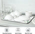 Green Leaves Dish Drying Mat for Kitchen Counter, Super Absorbent Reversible Microfiber Protector Pad, Medium 16x18 inch