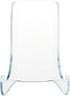 Plymor Clear Acrylic Small Flat Back Easel, 3" H x 2.5" W x 2" D with Shallow Support Ledges