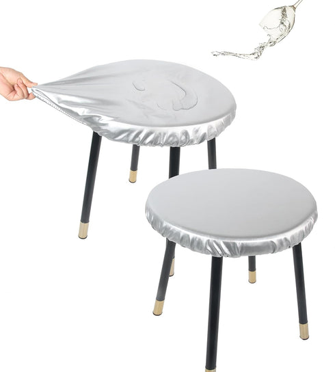 Sigmat Round Stool Covers, Stretch Waterproof 15"-20" Bar Stool Seat Cover Round