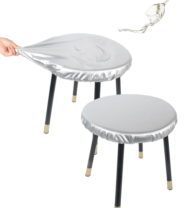 Sigmat Round Stool Covers, Stretch Waterproof 15"-20" Bar Stool Seat Cover Round