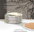 4" Set 6 UMIRRO Ceramic Stone Coasters for Drinks Absorbent with Holder for Wooden Coffee Table Decor, Stoneware Cup