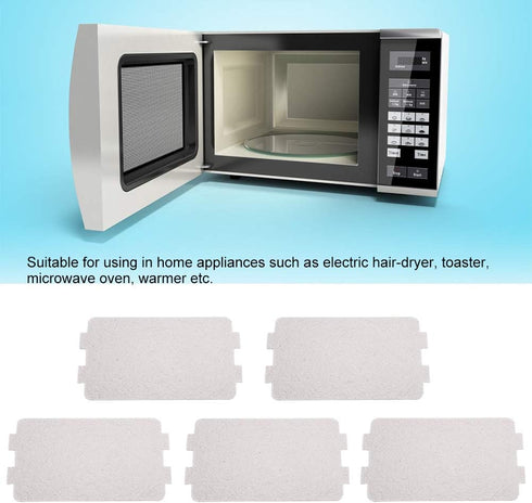 5 Pieces Mica Plates Sheets, Microwave Oven Replacement Waveguide Cover for Kitchen Microwave Oven Repairing