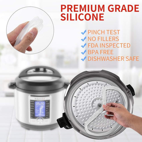 Silicone Sealing Ring 6qt for Instant Pot, Food-grade Silicone Fits IP-DUO60, IP-LUX60, IP-DUO50, IP-LUX50, Smart-60,