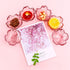 4pcs Glass Sakura Shape Small Seasoning Dishes, 3.4inch Dipping Bowls for Appetizers
