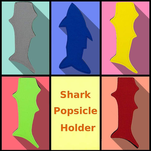 Mermaid and Shark Ice Pop Sleeves Popsicle Holder Bags Freezer Reusable Covers 10 Pc.