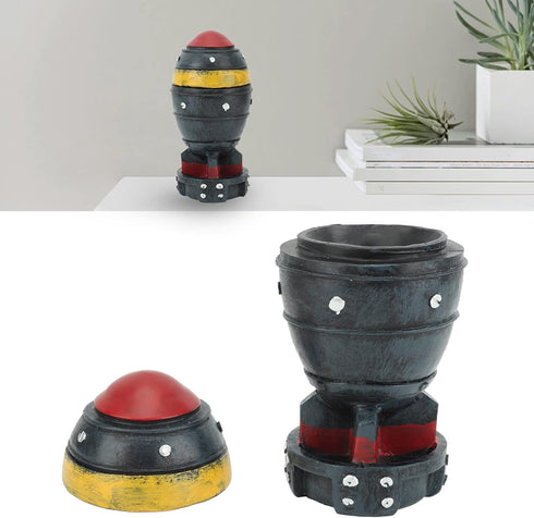 Estink Bomb Shape Storage Box, Retro Decorative 3D Resin Craft Model Mini Storage Bin for Home Office