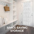 HOME GENIE 24 Pocket Strong Space Saving Over Door Shoe Organizer, Holds Up to 40 Pounds, White