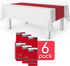 6 Pack 14 108 Inch. Red Premium Disposable Plastic Table Runner x Table Runner for Dinner Parties & Events by