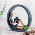EKDJKK Resin Figurine Reading a Book Yoga Girl Bookshelf Bookcase Aesthetic Decoration Sculpture Accent Piece, Art