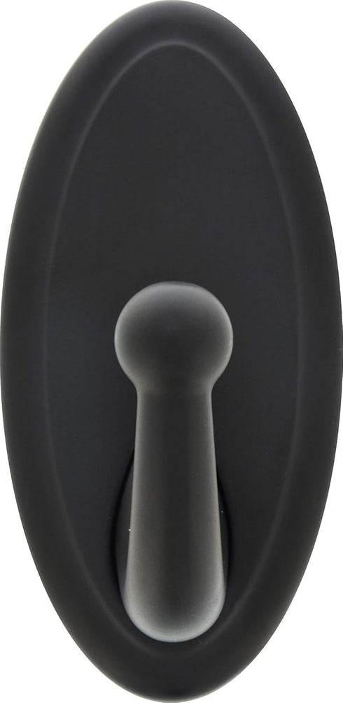 HIGH & MIGHTY Decorative Metal Hook, Easy Tool-Free Dry Wall Installation, Oval, Holds up to 25lb, Bronze