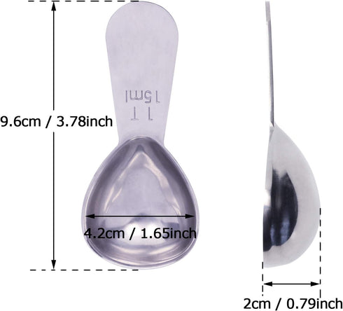Tupalizy 3PCS Stainless Steel Coffee Scoop, 1 Tablespoon Measuring Spoon for Ground Coffee, Loose Tea, and Baking