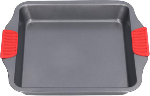 Baking Pan, Carbon Steel Non Stick Oven Baking Sheet with Silicone Handle, Deepened Design, Dishwasher Safe