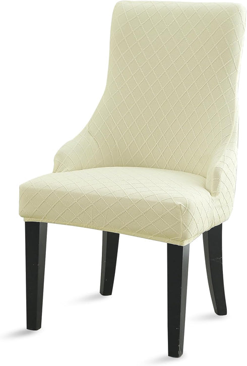 Liykimt Stretch Wingback Side Chair Slipcover-Accent Chair Cover Jacquard with Arm,Washable Upholstered