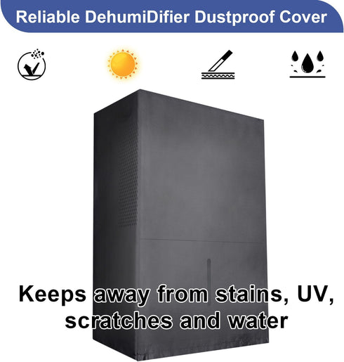 Dehumidifier Dustproof Cover for Large Units, Universal Waterproof Home Appliances Cover, Black