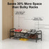 2-Tier 17.3"-31.5" 9.4" 4cm Closet Expandable Shoe Rack, Adjustable Length Metal Shoe Organizer, Slim Wide Heavy Duty