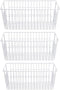 SANNO Wire Freezer Baskets, Storage Baskets for Closet, Refrigerator, Home Office, Bathroom, Pantry Organization - Set