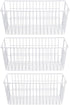 SANNO Wire Freezer Baskets, Storage Baskets for Closet, Refrigerator, Home Office, Bathroom, Pantry Organization - Set