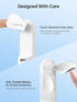 JISULIFE Handheld Mini Fan, 3 IN 1 USB Rechargeable Portable Fan with Power Bank, Flashlight, White