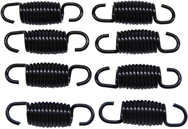 Yoogu (Pack of 8) 1-9/10 Inch Overall Length Tension Springs for Recliner Sofa Bed, Black (12 Turn)