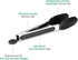 9 Inch Kitchen Tongs, Non Stick Heat Resistant Cooking Tongs with Silicone Tips and Stainless Steel Handle