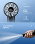 Gaiatop Portable Mini Fan, Handheld Personal Fan with LED Display, 3 Speeds, 2000mAh USB Rechargeable Battery