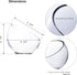 CYS EXCEL Glass Slant Cut Bubble Bowl (H-6" W-7") | Multiple Size Choices Slanted Globe Bowl Terrarium | Round Flower Vase Centerpiece