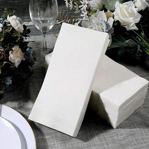 200 Pack Disposable Guest Towels White Dinner Napkins - VALUE SIZE - Elegant, Super Soft & Absorbent - Dining