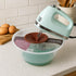 Dependable Industries Essentials 12" Mixing Bowl, Splatter Guard BPA FREE, Fits Most Mixers (Red)