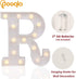 Pooqla LED Marquee Letter Lights Sign, Light Up Alphabet Letter for Home Party Wedding Decoration R