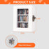 60PCS Lovers(White,3.75"*2.75"*2") MACEVIA Shakeable Anxiety Mini Bookshelf Decor, Ornament Miniature Bookshelf