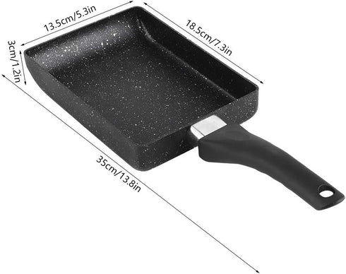Tamagoyaki Pan, Japanese Omelette Pan, Rectangular Non-Stick Mini Frying Cooker for Gas and Induction Stoves