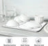 White Marble Dish Drying Mat, Gold Absorbent Microfiber Drying Rack Pads 16x18 inch for Kitchen Countertop