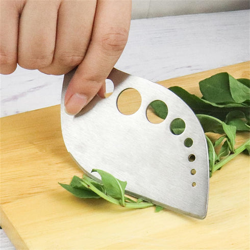 Herb Stripper, Green Stainless Steel Kitchen Tool for Leaf Stripping, 9 Holes