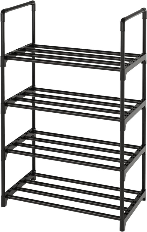 COAPUKT Metal Stackable Small Shoe Rack Organizer, Narrow Shoe Racks for Closets Entryway,