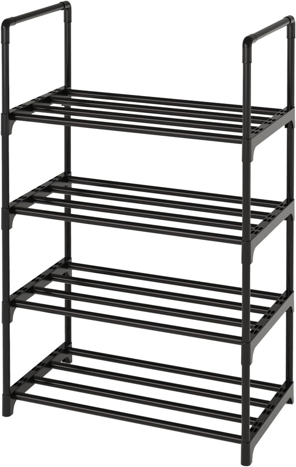 COAPUKT Metal Stackable Small Shoe Rack Organizer, Narrow Shoe Racks for Closets Entryway,