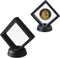 Set of 2 Challenge Coins Display Stand, 3D Floating Clear Case for Jewelry, Specimen, Military Medal