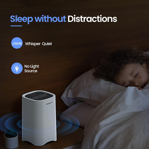Small Air Purifiers for Home, Mini HEPA Air Cleaner for Desktop, Bedroom, Office, Portable for Smoke, Dust