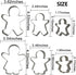 Gingerbread Man and Woman Cookie Cutters Set, 6 pcs Stainless Steel Baking DIY Molds
